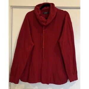 Lauren Ralph Lauren Women’s Turtle Neck Pullover Long Sleeve Red Sweater Sz 3XL